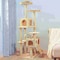 Pet Adobe Pet Adobe Cat Tree House, Multi-Level, Scratching Posts, Condos, Perches & Toys, 66-"Tall, Beige 367508WFD - alternate 7